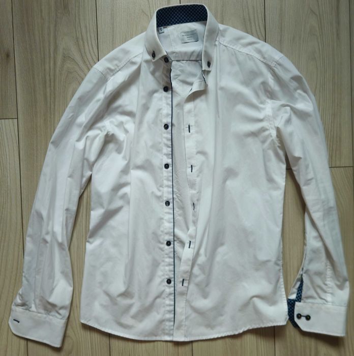 Koszula Biała Selected Homme Identity, Slim Fit M/L, Jak Nowa