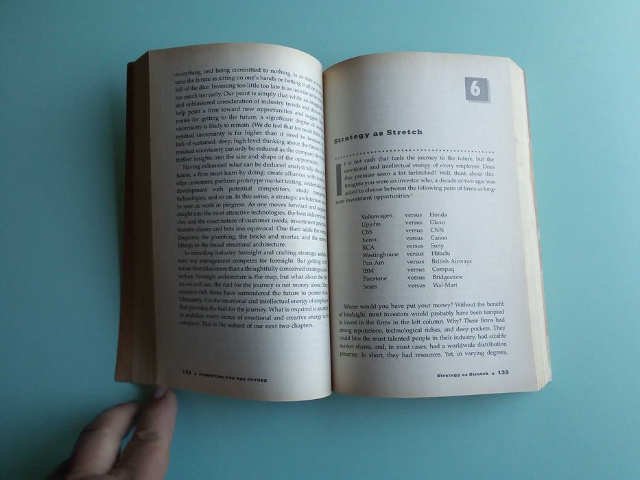 Livro "Competing for the future", de Gary Hamel e C. K. Prahalad