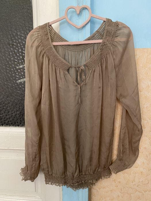 Блузка 100% шовк жіноча 48 Л дуже красива легка