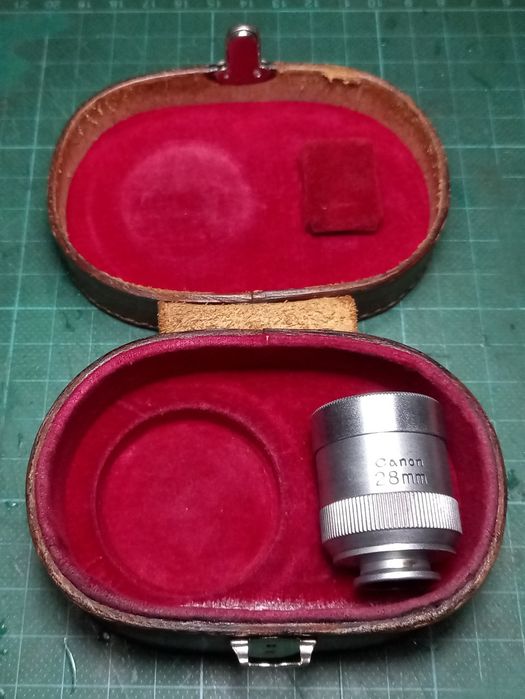 Viewfinder Canon 28mm mais bolsa original do conjunto lente + finder