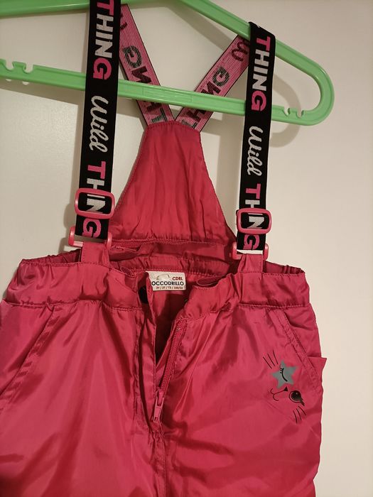 Spodnie zimowe ciepłe dla dziewczynki roz. 98 narciarskie