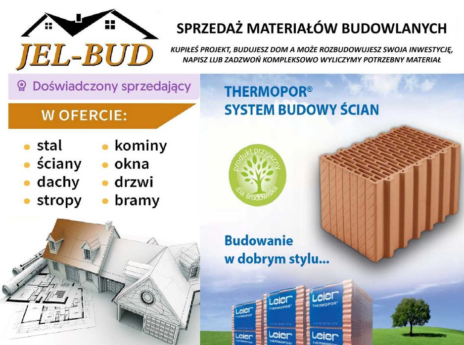 Pustak ceramiczny leier, leyer, THERMOPOR, wienerberger 25 P+W