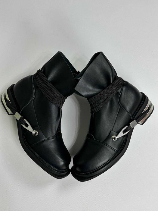 Черевики козаки чорні авангард черные казаки Indie sleaze Hedi Slimane