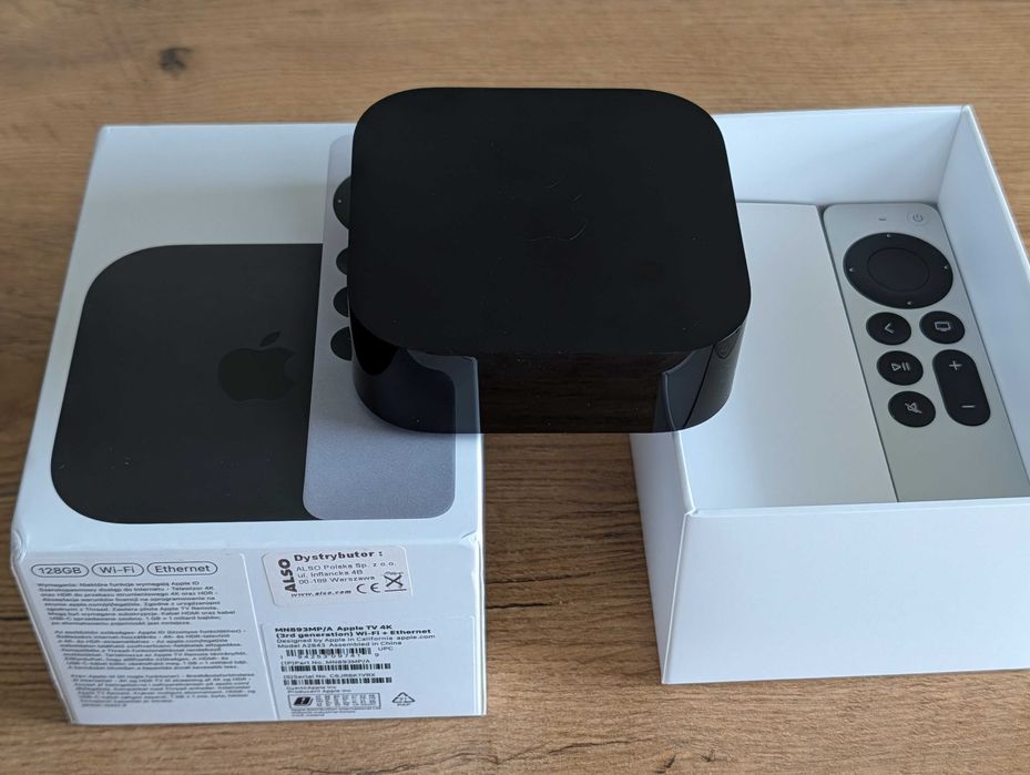Apple TV 4K 128GB Wi‑Fi + Ethernet 第3世代 Odtwarzacz multimedialny Apple TV 4K WiFi + Ethernet 128GB