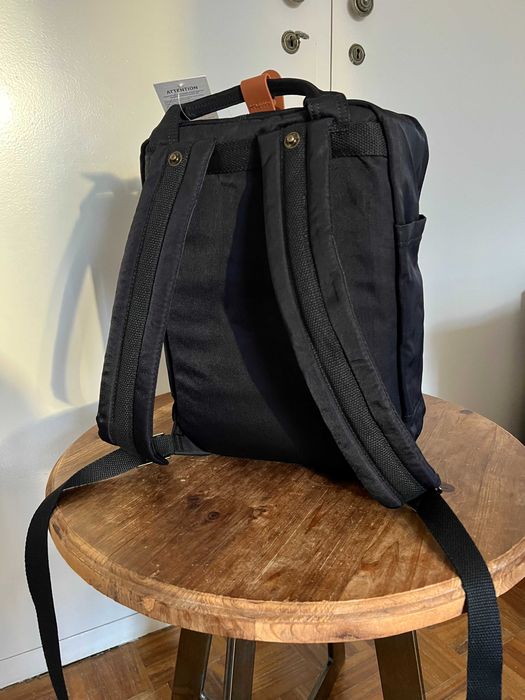 Backpack Mochila Preta Black Vintage Nova Embalada