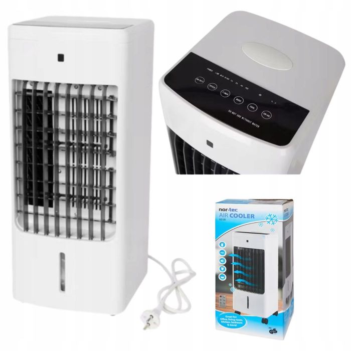 Klimator Wentylator Stojący Wiatrak 60W 2x Wkłady Chłodzący Domowy