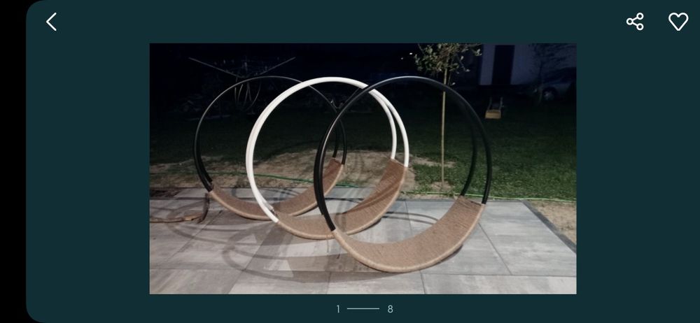 Huśtawka domowa, na taras, do studia, salonu urody, ozdoba, dekoracja