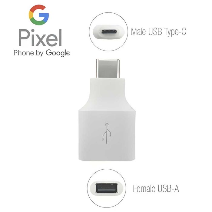 10шт. - Оригінальний Google OTG перехідник adapter USB-A to USB-C