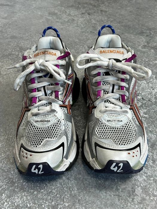 BALENCIAGA Runner кроссовки разноцветные кеди кеды кросівки сірі 42 41