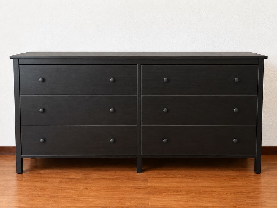 Cômoda Preta 6 Gavetas ikea