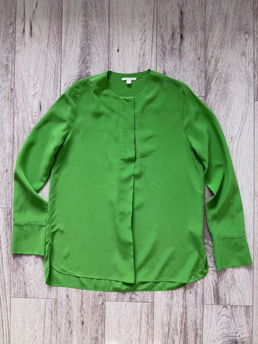 COS S jedwabna bluzka damska zielona elehancka women’s shirt