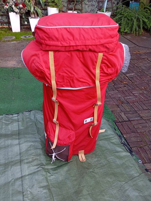Czerwony Plecak turystyczny 102cm PRL Polsport aluminiowy stelaż