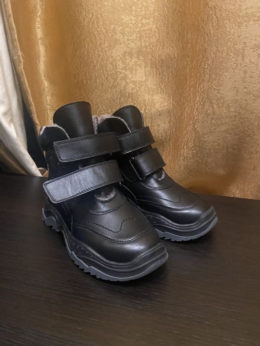 Зимові чоботи сапоги на хлопчика шкіряні