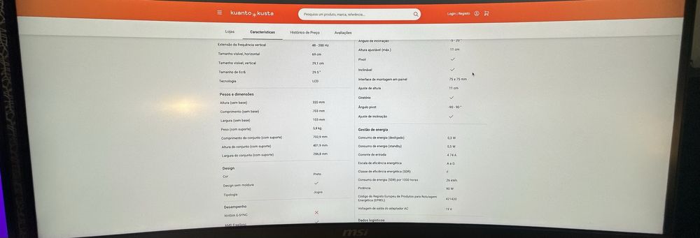 Monitor MSI Optix
