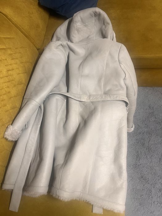 Kożuszek skórzany, szary Lacoste