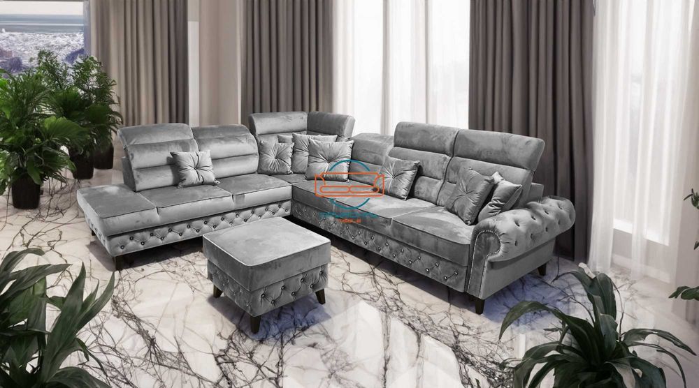 PRODUCENT!!! Wygodny narożnik dodatki glamour spanie NR.2/2024 R