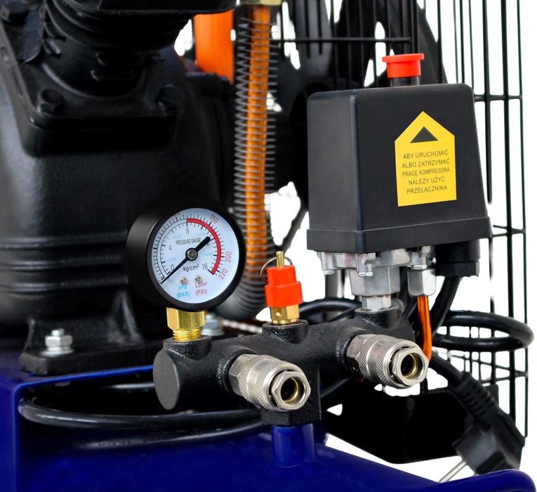 Kompresor Olejowy Sprężarka 100L 230V 2Tłokowy Powietrza New Model*