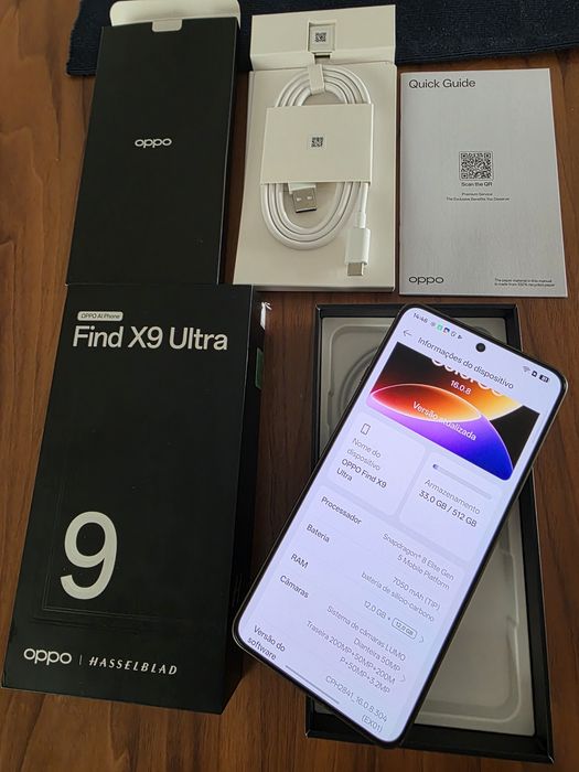 Oppo Find X9 Ultra 5G 512GB NOVO. Troca/retoma. Fatura, garantia