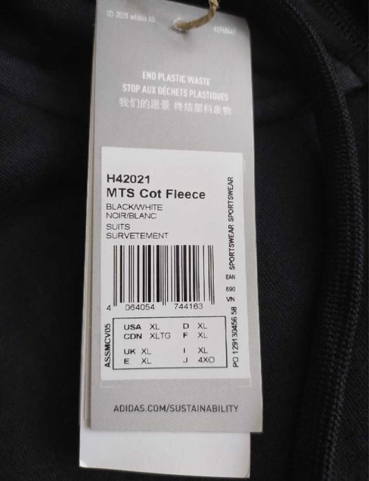 Kостюм Adidas Sportswear Cotton Fleece H42021.Оригінал( S )