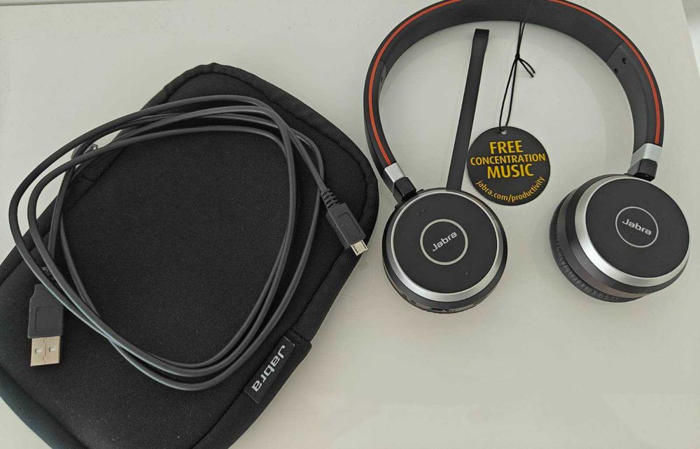 Jabra Evolve 65 SE MS Stereo USB-A - Como Novo, Completo, Sem Marcas