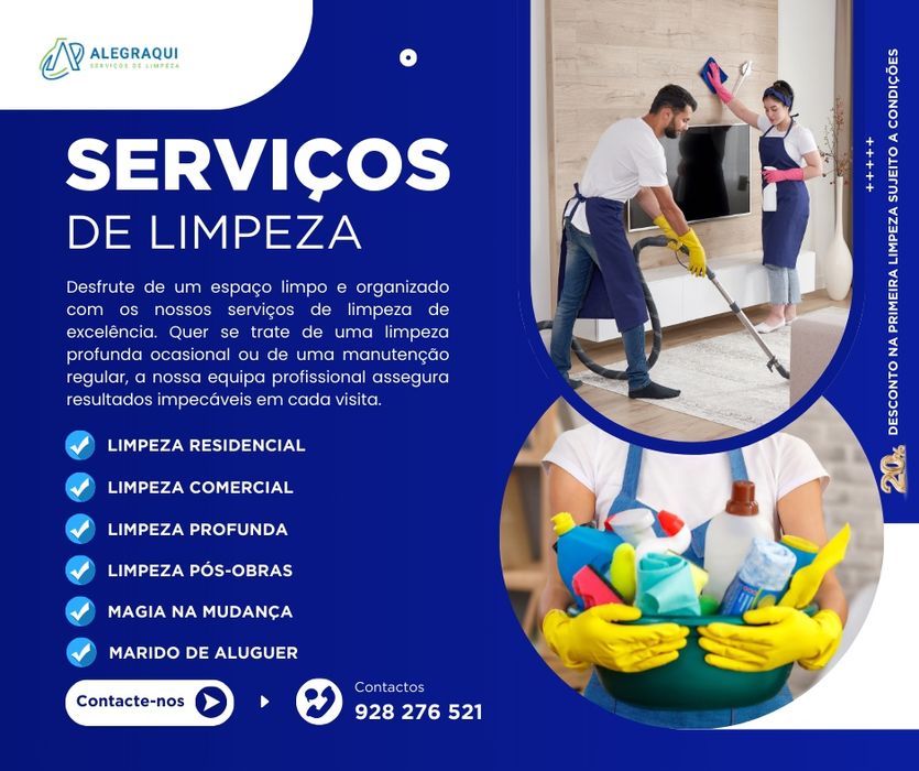 Servicos de Limpeza - Casas/ condominios/ Pós obras/ Escritórios