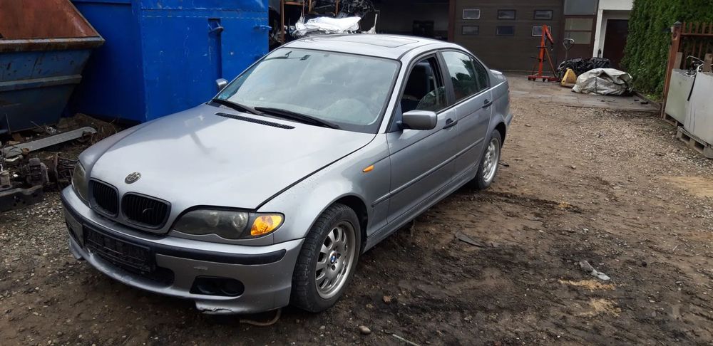 bmw e46 01- silnik 318i n47 dzwi maska klapa tył zderzak błotniki LAK SILBERGRAU METALIC