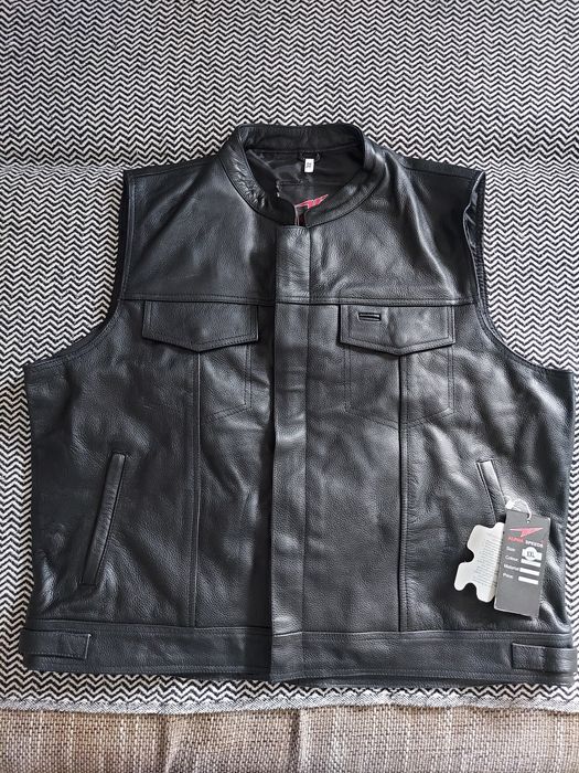 Байкерський шкіряний жилет , розмір 2XL, XXL