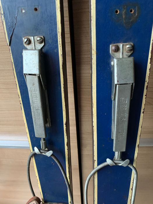Stare drewniane narty retro unikat 180 cm  GRENOBLE wiązania OBERHOF
