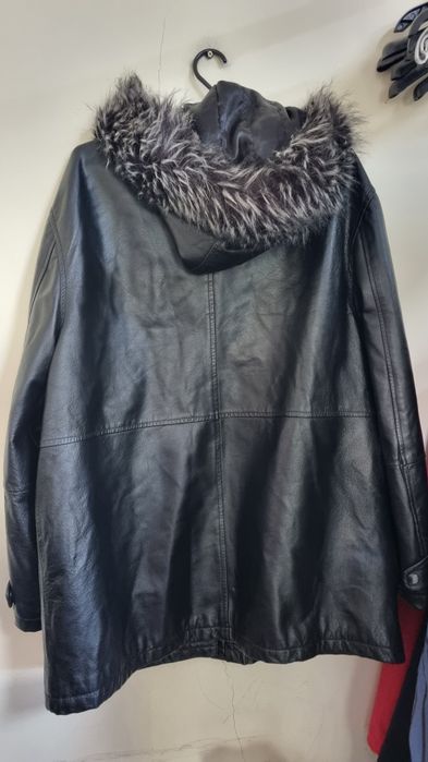 Czarna kurtka płaszczyk damska budrysówka skórzana Canda 2xl 44 xxl