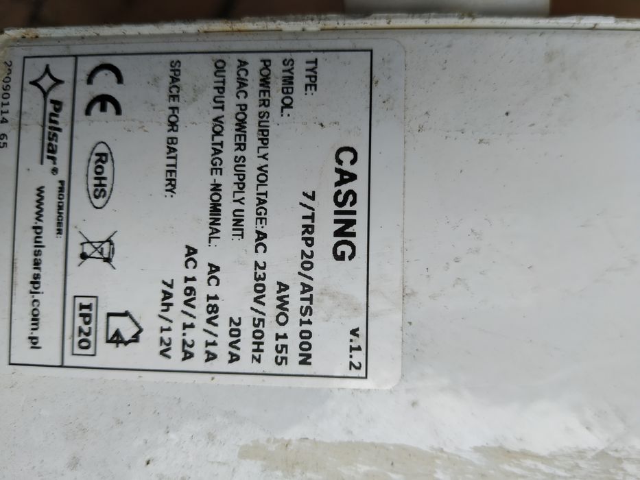 alarm system, Transmitter Ats 100, pulsar awo 155 nadajnik