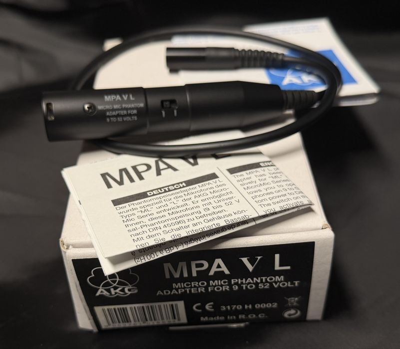 Microfone AKG C544L + Phantom Power Adapter (NOVOS)
