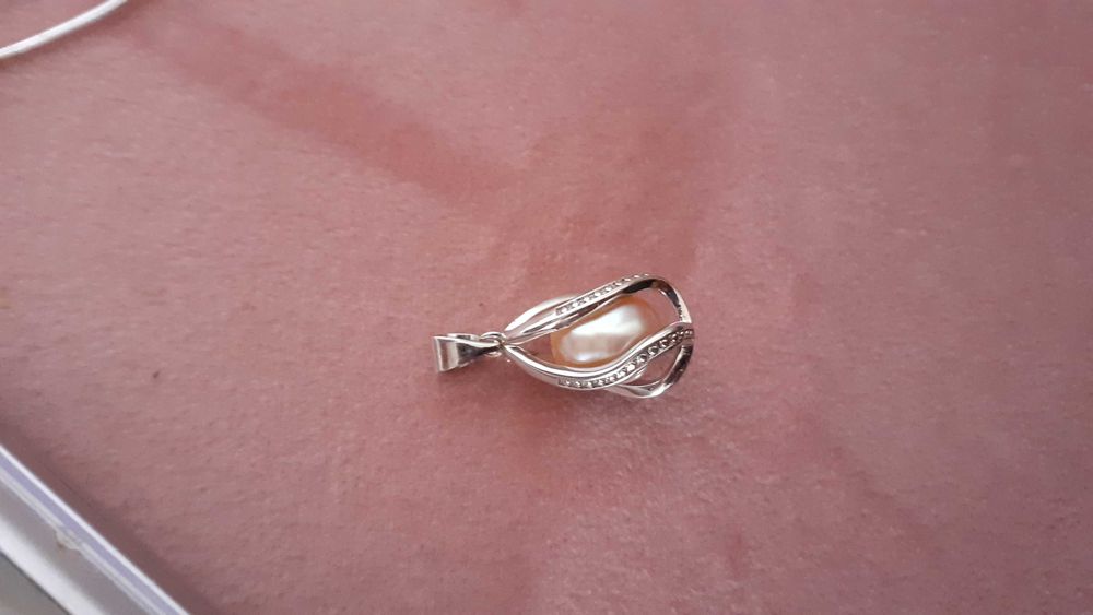 Кулон серебро с жемчужиной