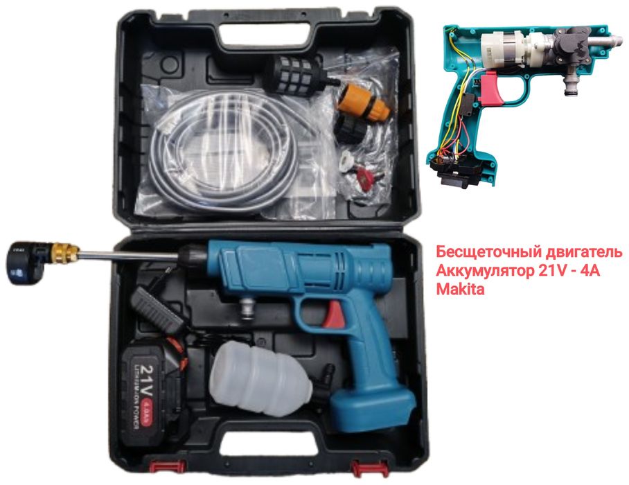 Аккумуляторная мойка - бесщеточный двигатель