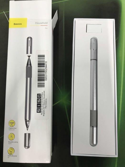 Rysik do ekranów precyzyjny 2w1 Srebrny