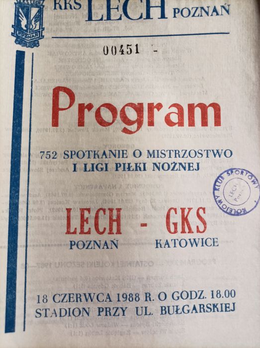 Program Lech  GKS Katowice