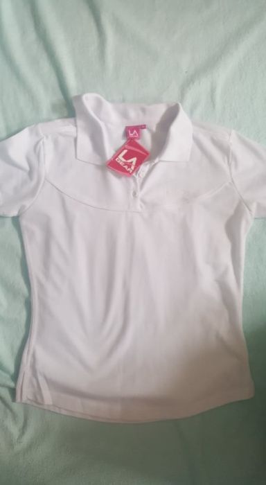 La Gear- sliczna koszulka polo nowa 18 biala