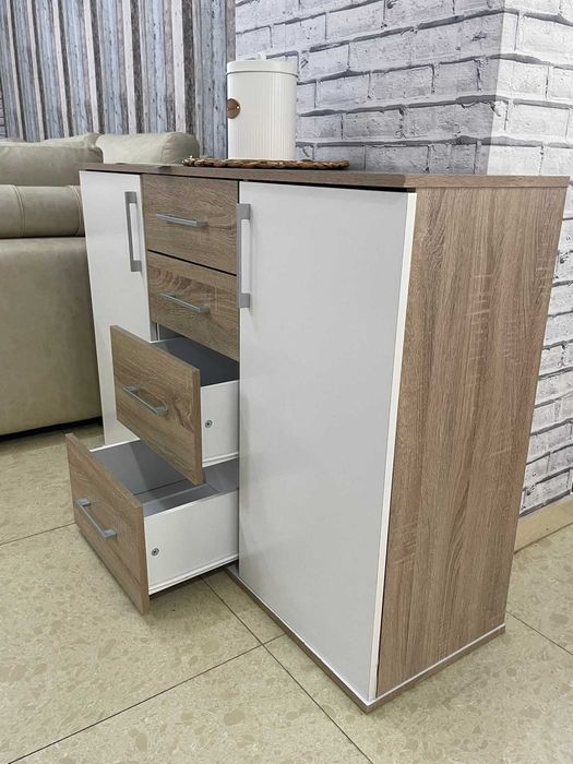 Novo Aparador multiusos 2 portas/ 4 gavetas Envio Gratis