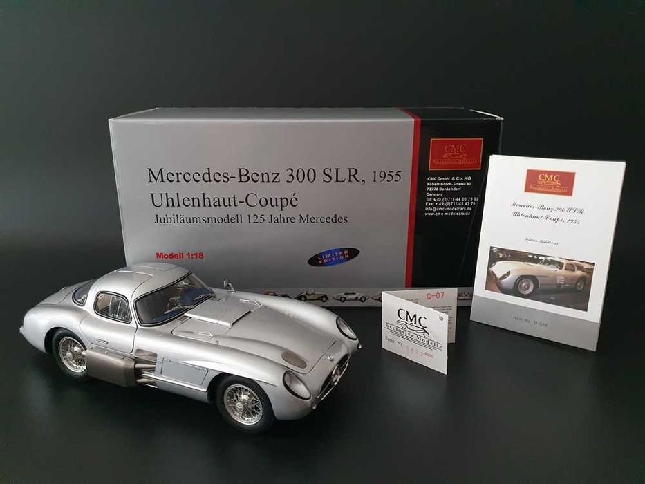 1/18 CMC Mercedes Benz 300 SLR Uhlenhaut-Coupe (Silver) 1955: 57