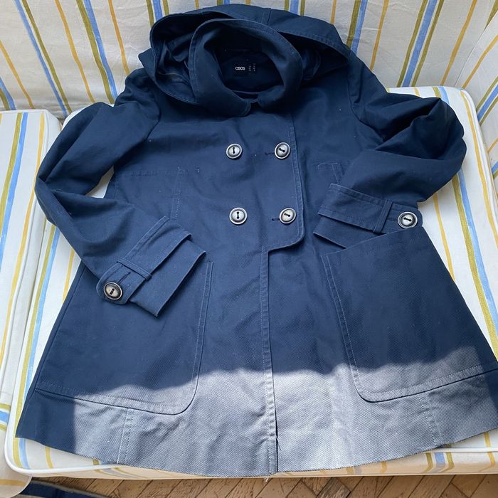 Rozkloszowany/ciążowy płaszczyk z kapturem Asos rozm.38