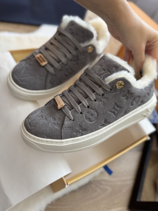 Кеди зимові утеплені жіночі louis vuitton LV 38 кросівки утеплені