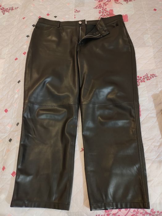Шкіряні брюки/штани Mango