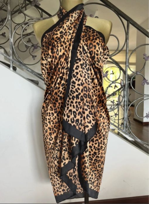 Chusta szal pareo sarong panterka 180 x 90 nowa