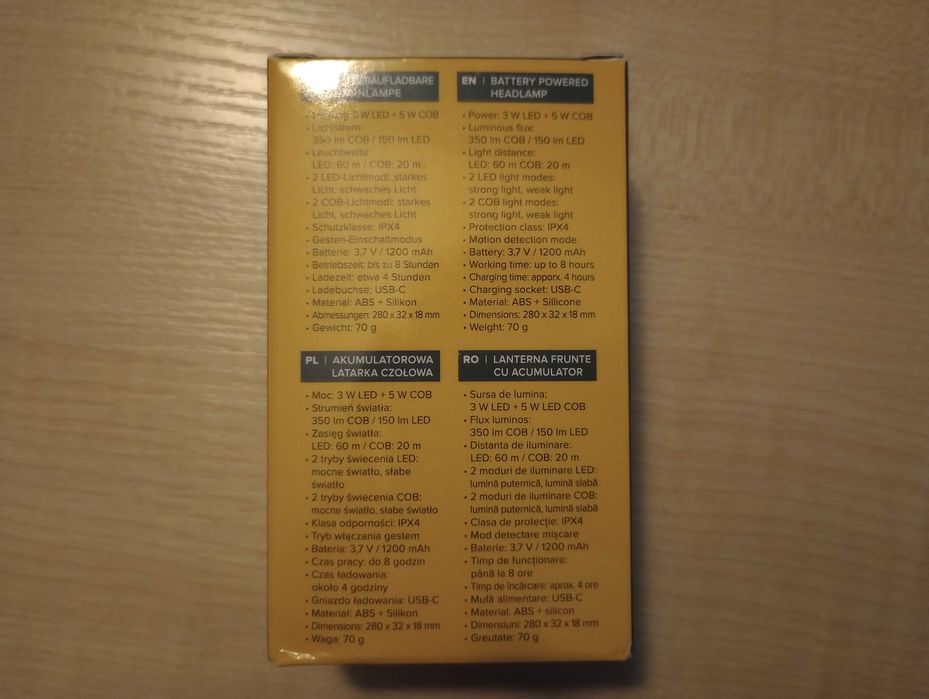 Zegarek sportowy Smartwatch Activity Black GPS + czołówka