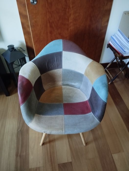 Cadeirão Patchwork em Pele