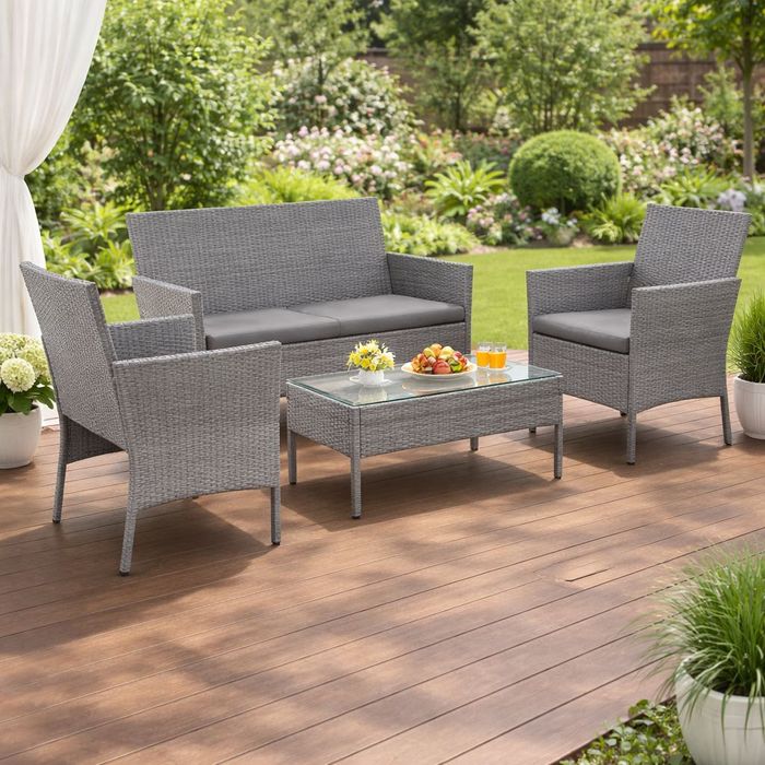 Meble Ogrodowe Zestaw Mebli Ogrodowych Technorattan Taras Sofa Stolik