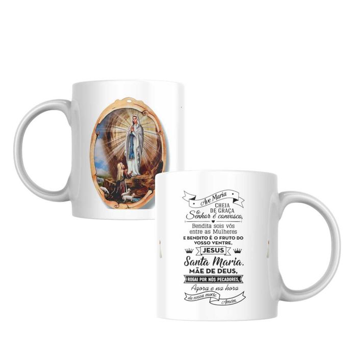Caneca Religiosa Fe e Devocao -Catolicos