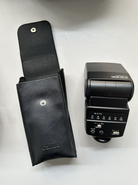 Aparat Canon EOS 500N + lampa SPEEDLITE 380EX