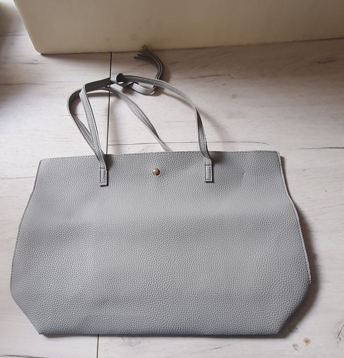 Torba Shopper wakacyjna, matowa, szara