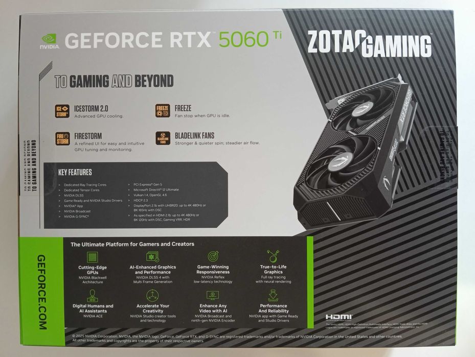 Відеокарта Zotac GAMING GeForce RTX 5060 Ti 8GB Twin Edge OC