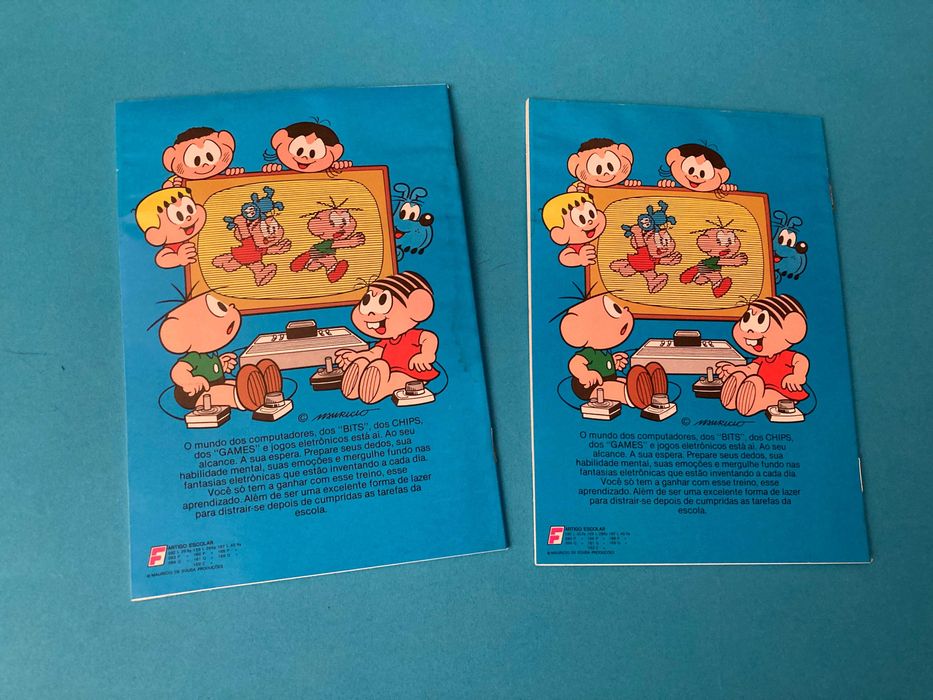 Colecção de 4 Cadernos Escolares da Turma da Mônica Anos 80 PF